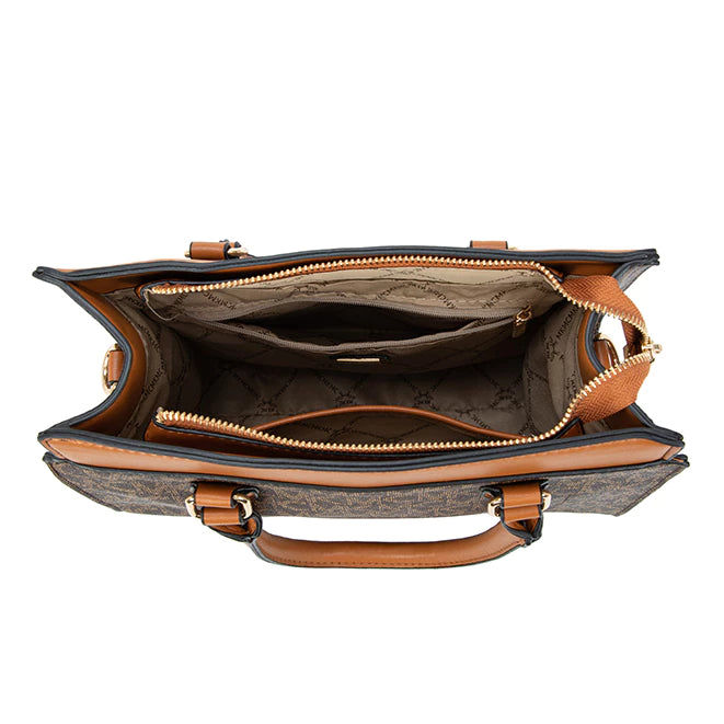 Calvin Klein Monogram Satchel - Brown #21
