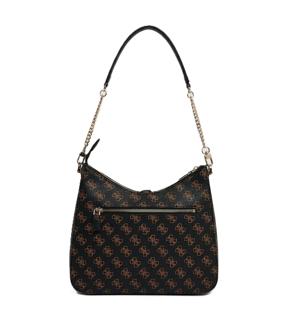 Guess Logo Monogram Hobo Bag – Espresso & Bronze #34