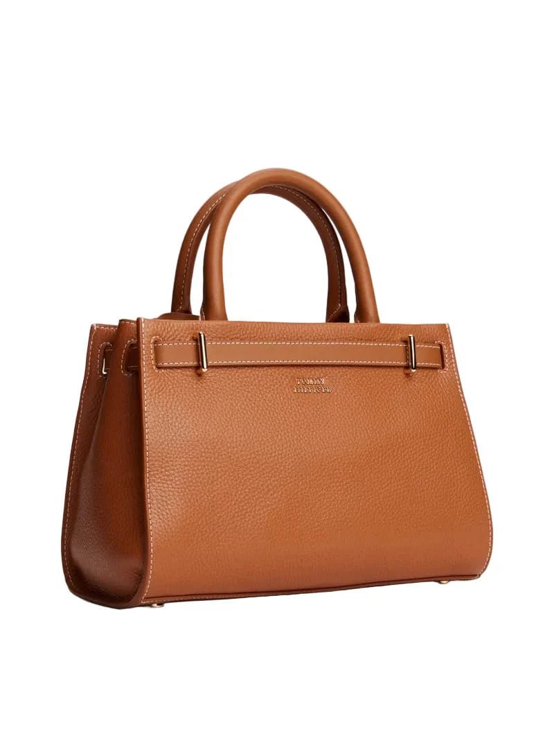 Tommy Hilfiger Locked Satchel – Classic Tan #17