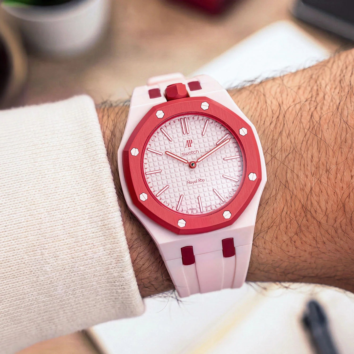 Otto Rosso Swatch x AP Royal Pop Automatic Watch & Strap