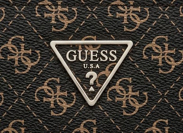 GUESS Women's Monogram Wristlet Wallet - Mocha Logo #7