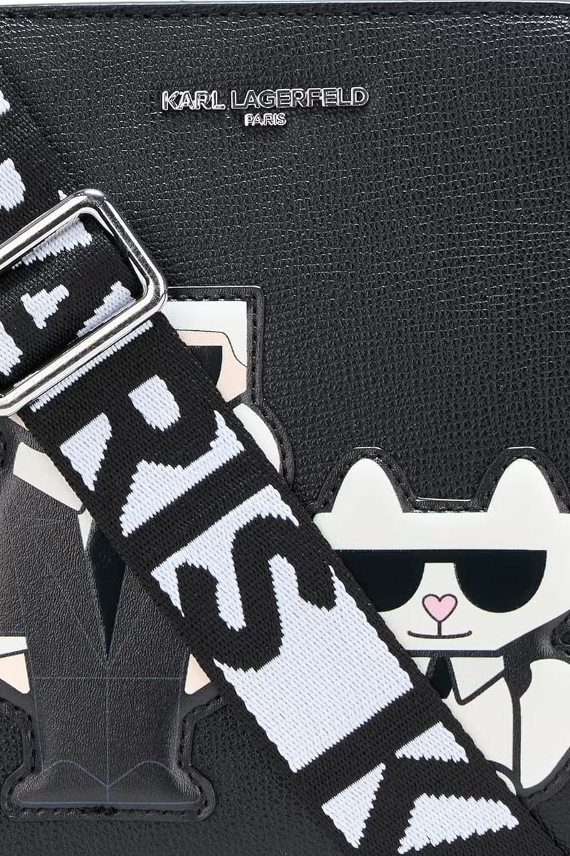 Karl Lagerfeld Paris – Iconic Black Tote with Logo Webbing Strap #02