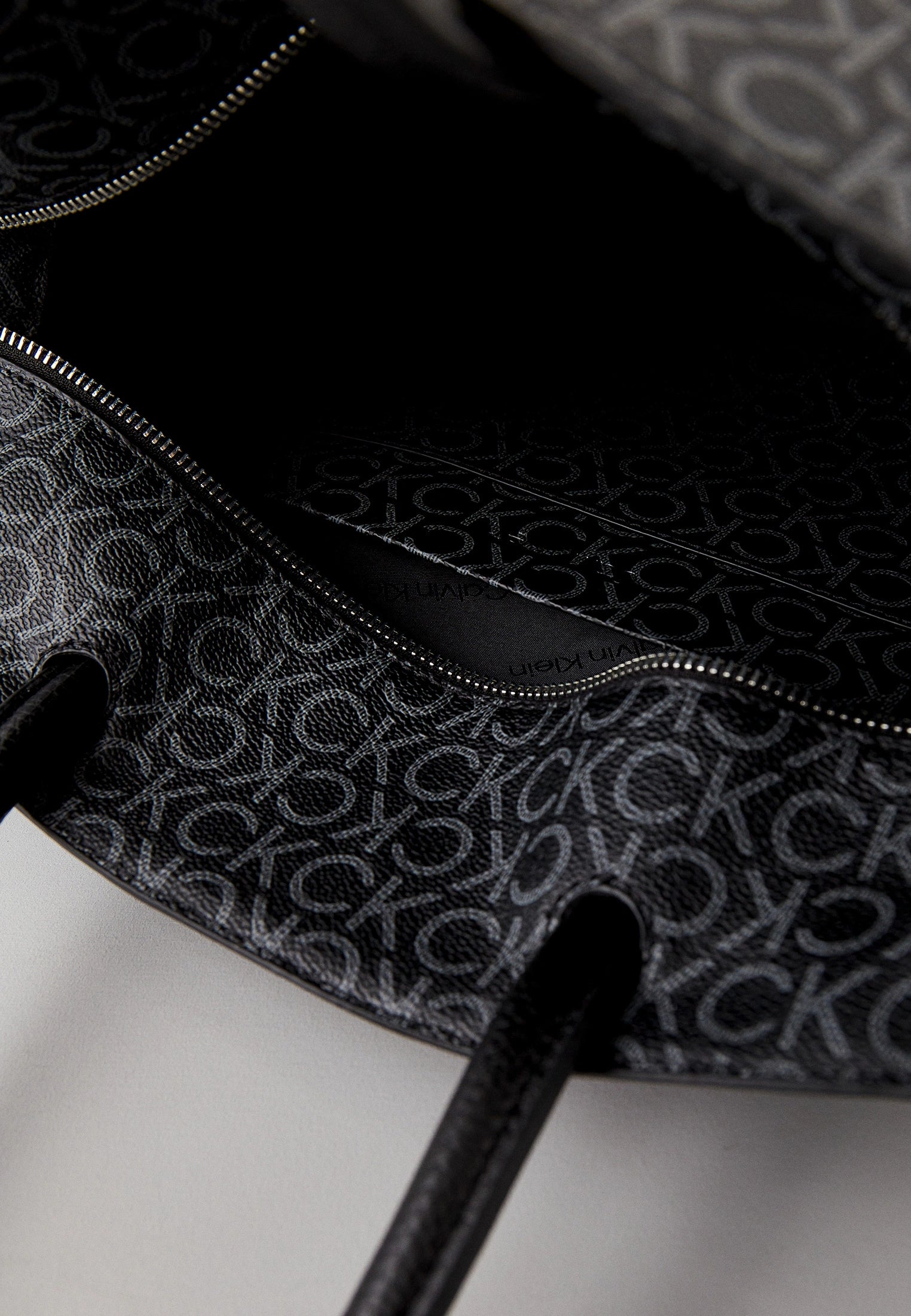 Calvin Klein Monogram Satchel - Sleek Charcoal Grey #17