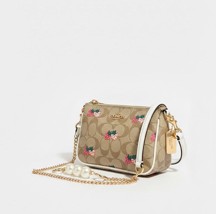 COACH Signature Strawberry Mini Crossbody Bag #27