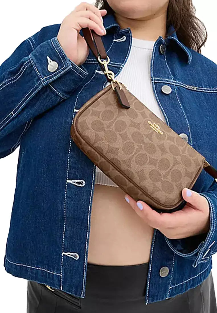 COACH Signature Canvas Small Shoulder Bag – Brown #29