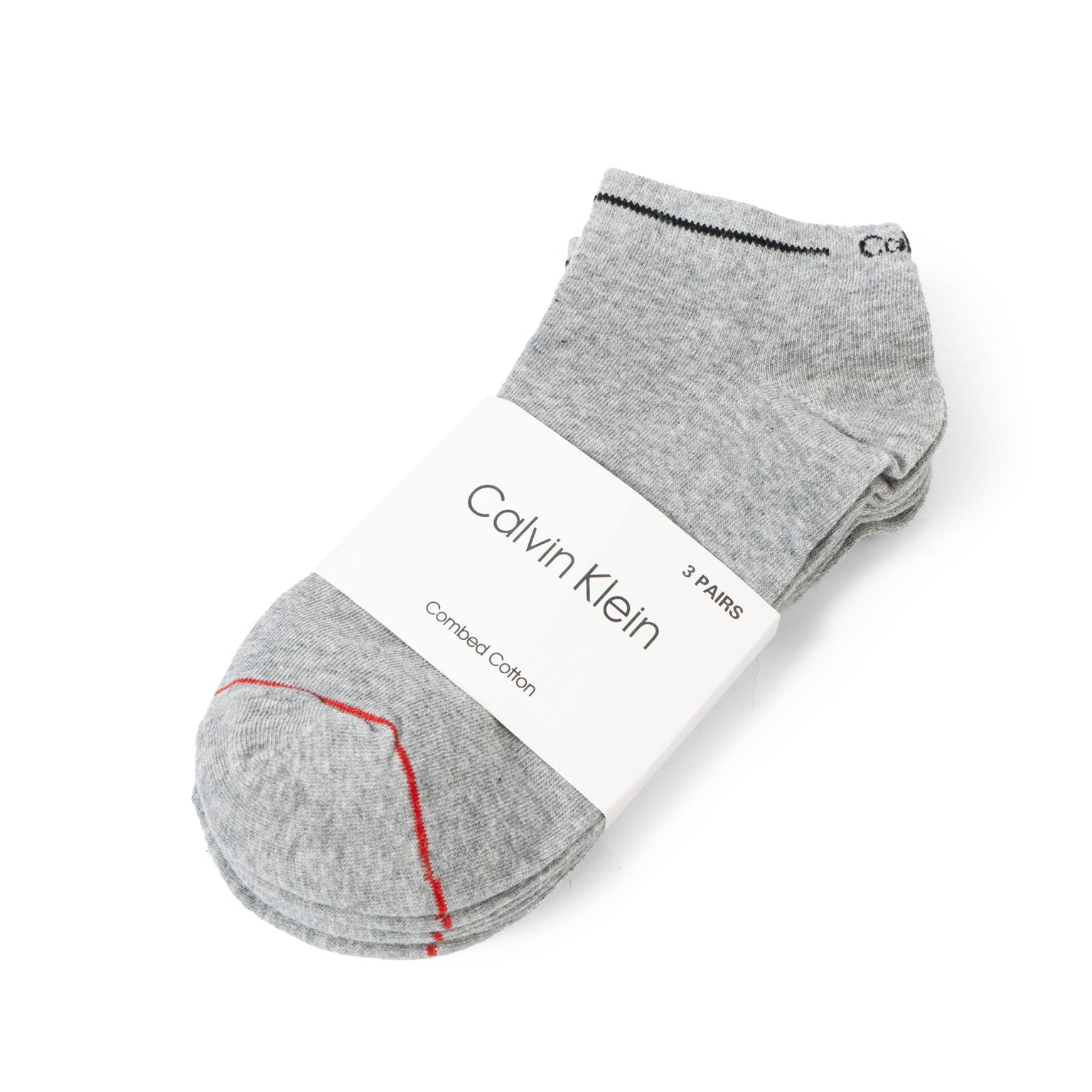 Calvin Klein Combed Cotton Ankle Socks (3-Pair Pack) – Grey Marl, Unisex Everyday Comfort #09