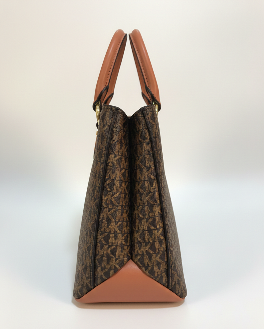 Michael Kors Sheila Medium Logo Satchel - Brown/Acorn #12