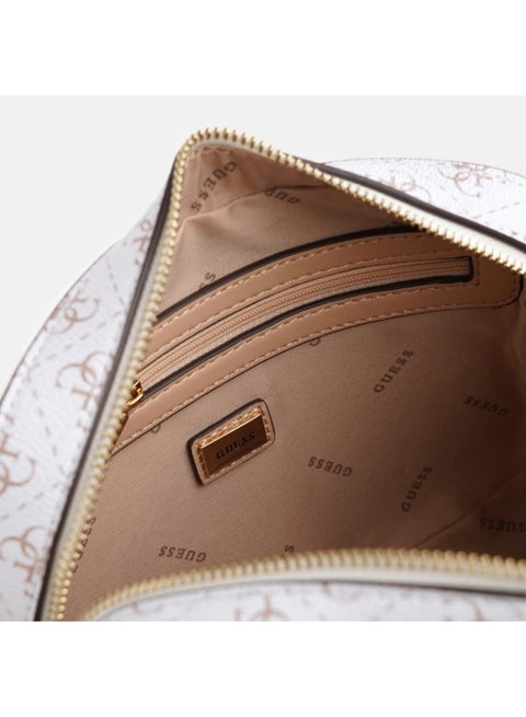 GUESS Kamryn Women’s Cross-Body Bag – white bag with a beige logoColor, 4G Logo, Adjustable Strap #14