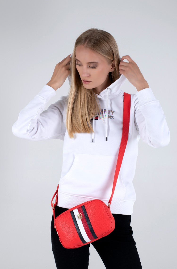 Tommy Hilfiger Signature Crossbody Bag – Red Pebbled Leather #15
