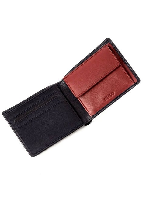 HUGO Men’s Embossed Logo Leather Wallet - Black #5