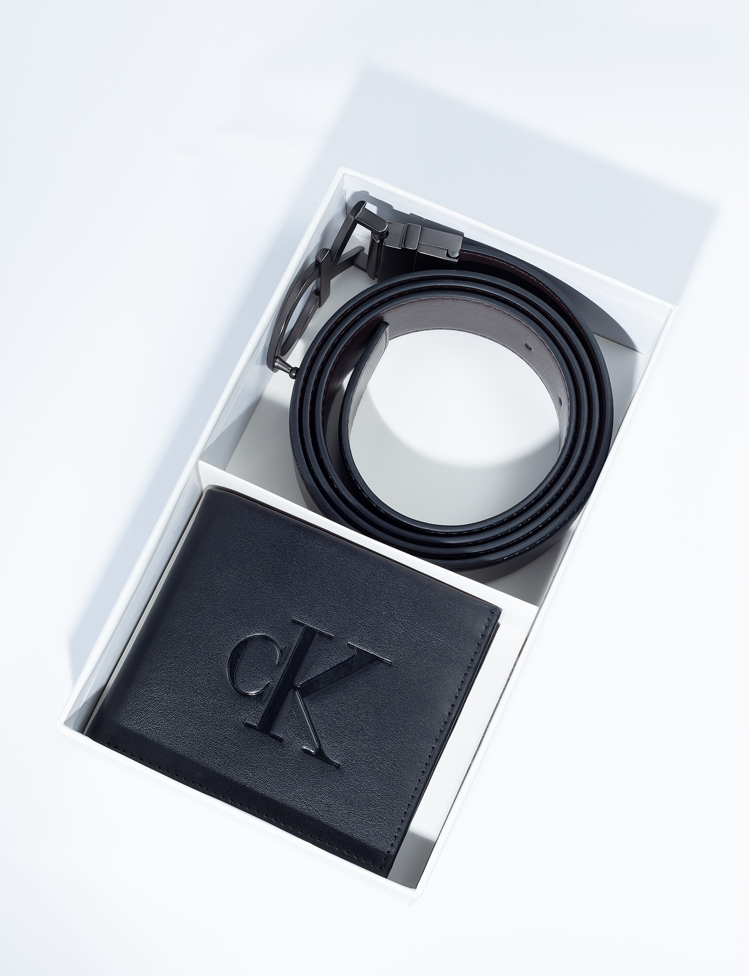Calvin Klein Leather Belt & Wallet Gift Set #1