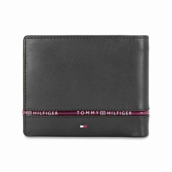 TH Men’s Signature Stripe Leather Bifold Wallet #57