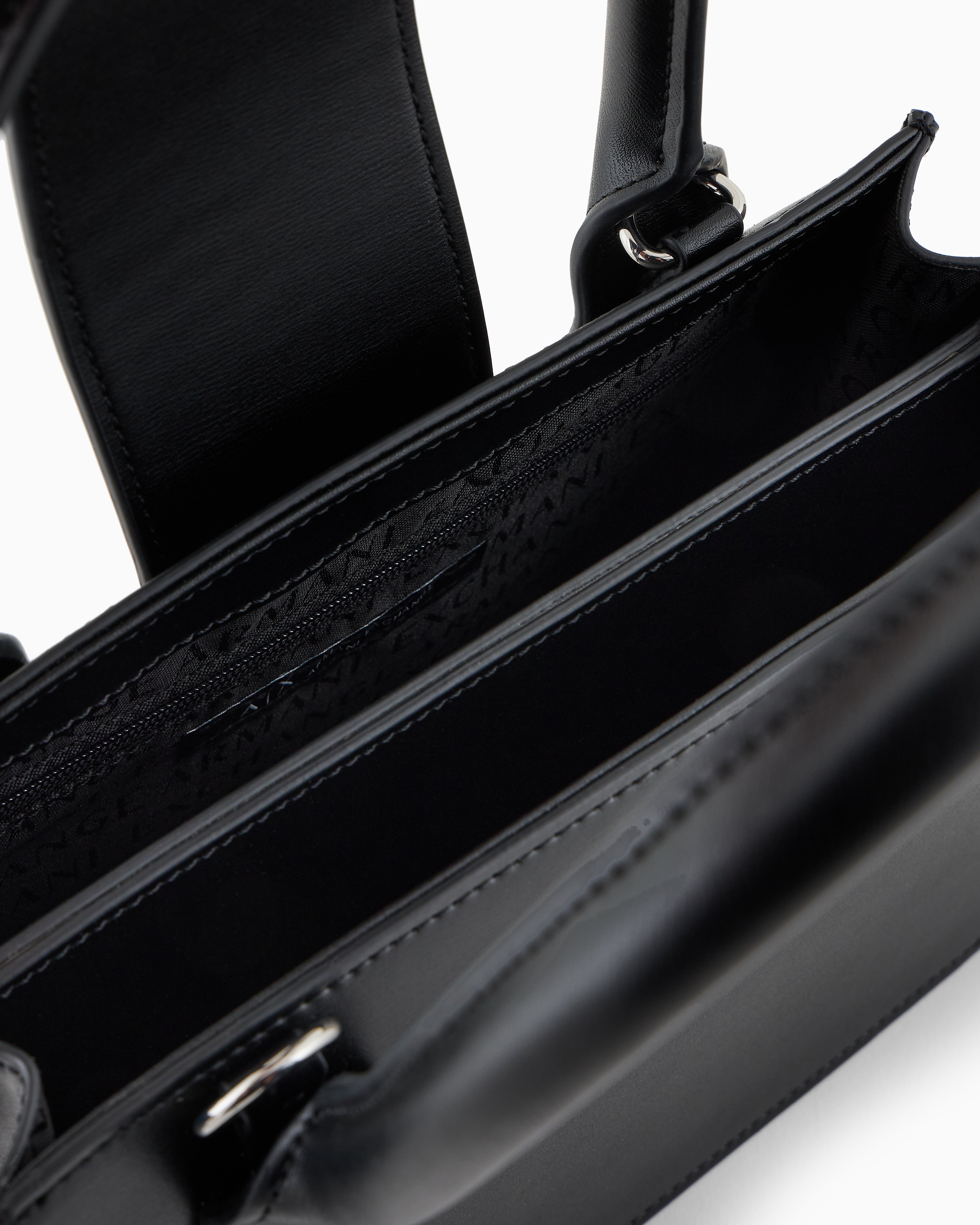 A|X Armani Exchange Small Square Satchel – Silver Hardware, Modern Minimalist Design #6