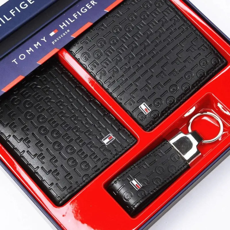 Tommy Hilfiger Men’s 3-Piece Set: Leather Wallet, Card Holder & Keychain #11