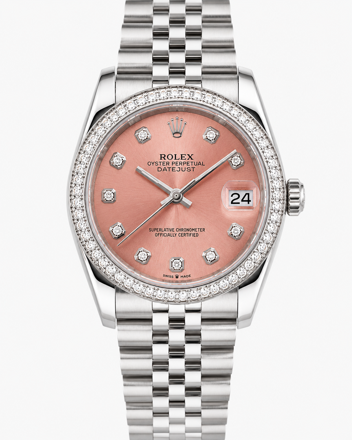 Luxury Rolex Datejust Classic Silver Edition with Soft Pink Dial Rolex-w.04