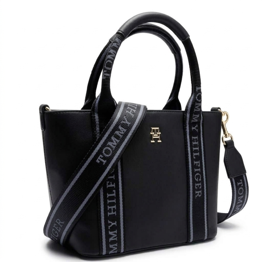 Tommy Hilfiger Emblem Tote Bag - Black #39