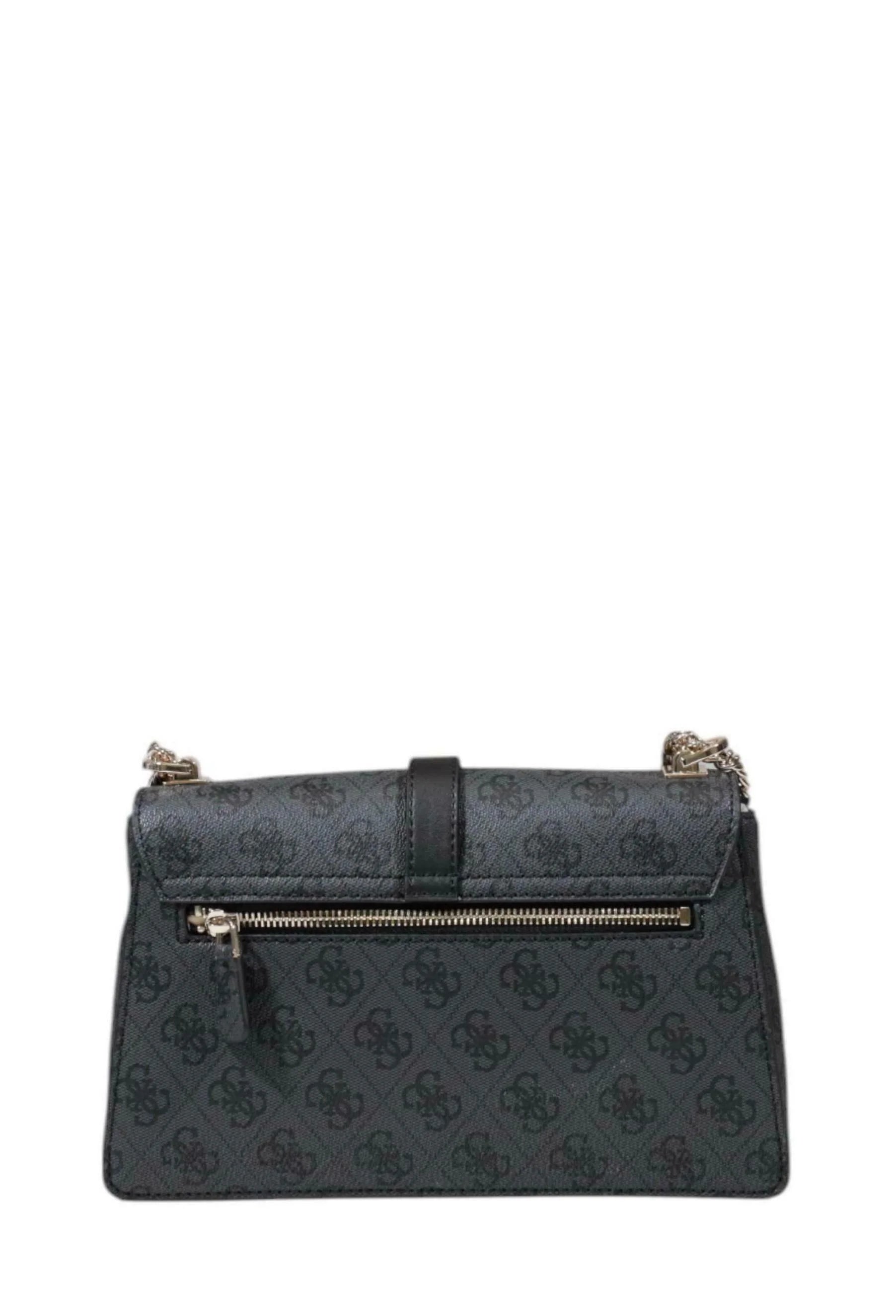 Guess Logo Print Crossbo Bag -Charcoal Grey Chain #6