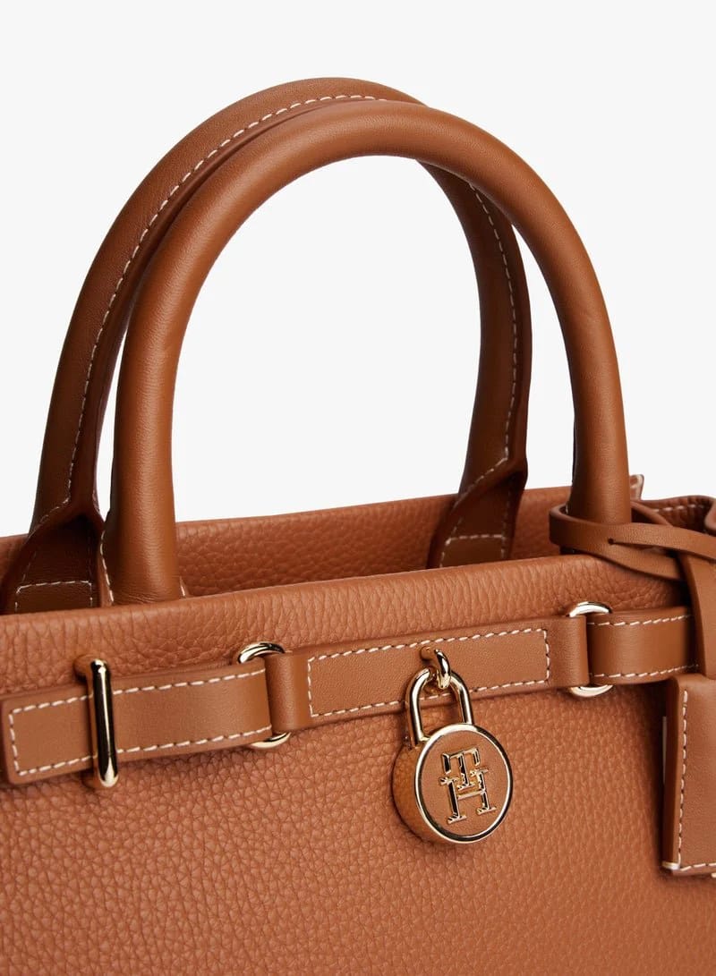 Tommy Hilfiger Locked Satchel – Classic Tan #17