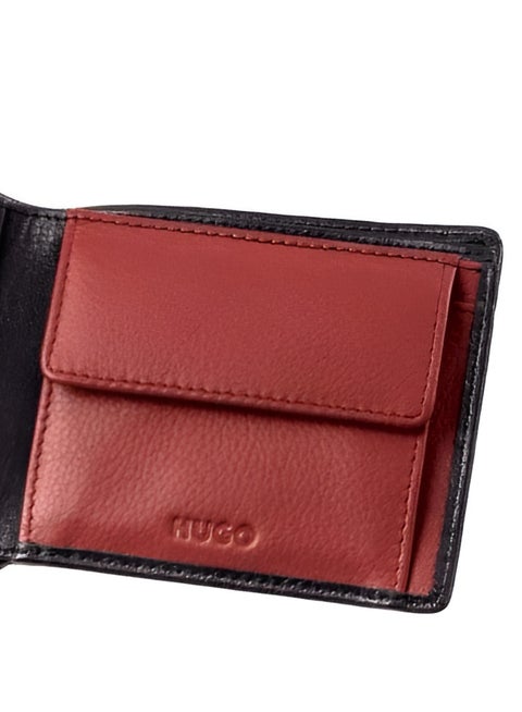 HUGO Men’s Embossed Logo Leather Wallet - Black #5