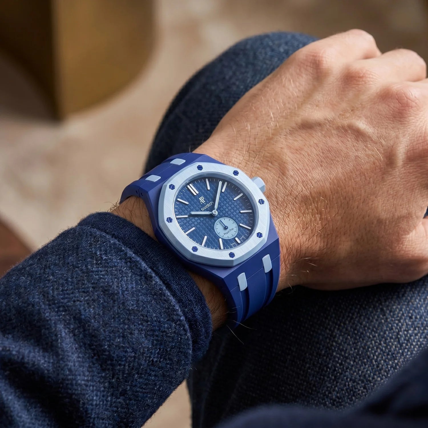 Lan Ba Swatch x AP Royal Pop Automatic Watch & Strap