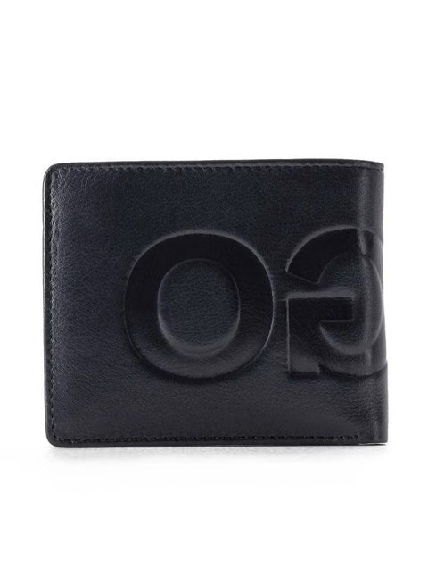 HUGO Men’s Embossed Logo Leather Wallet - Black #5