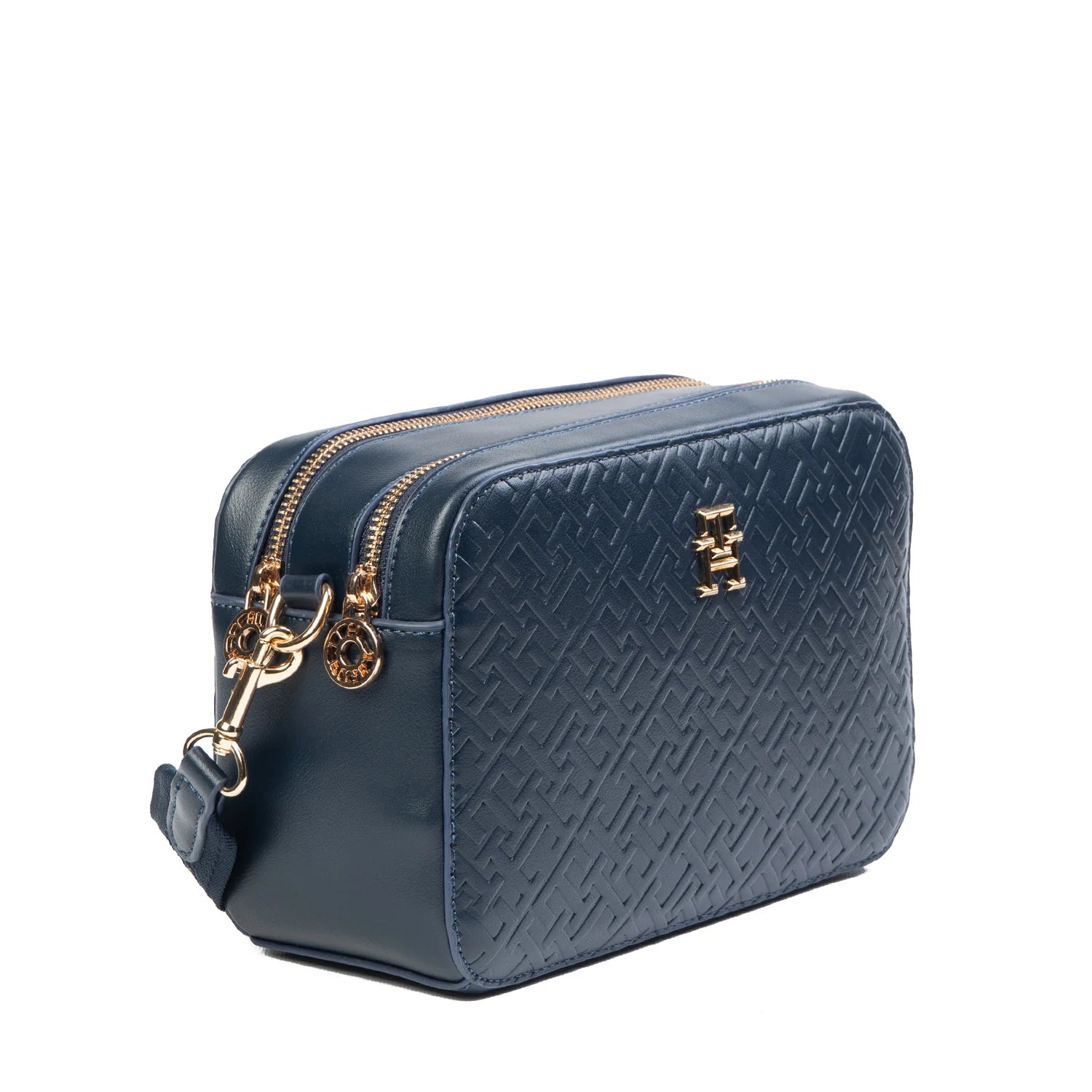Tommy Hilfiger Women's Monogram Embossed Crossbody Camera Bag - Navy Blue #0091