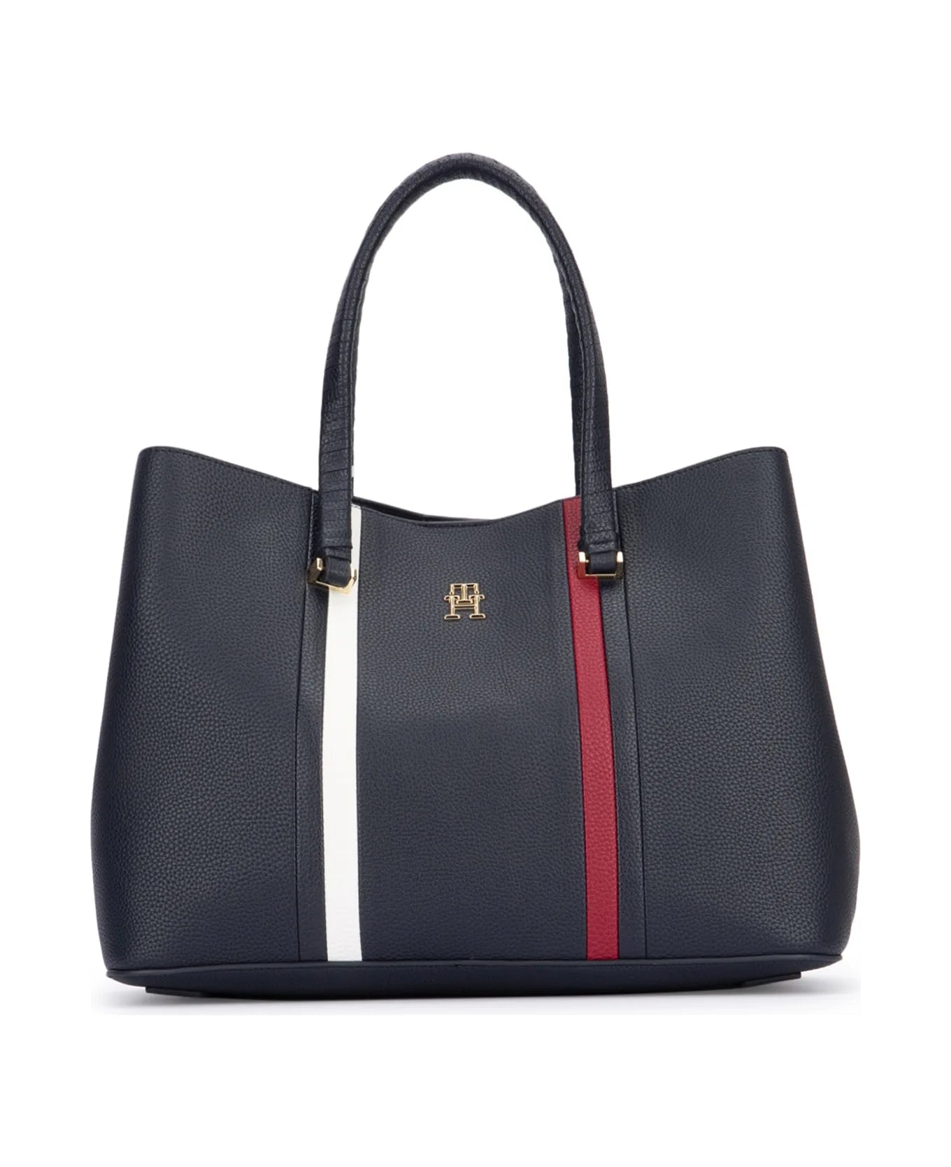 Tommy Hilfiger Navy Global Stripe Tote Bag #47