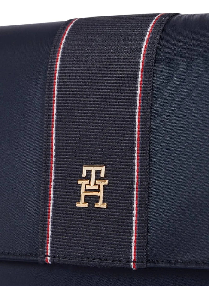 Tommy Hilfiger Signature Stripe Shoulder Bag – Classic Navy Blue, Versatile Dual-Strap Design #5