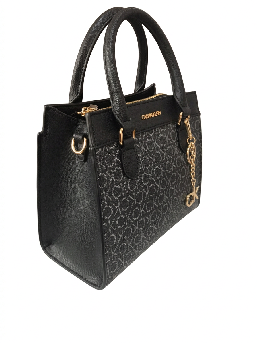 Calvin Klein Monogram Satchel - Classic Midnight Black #07