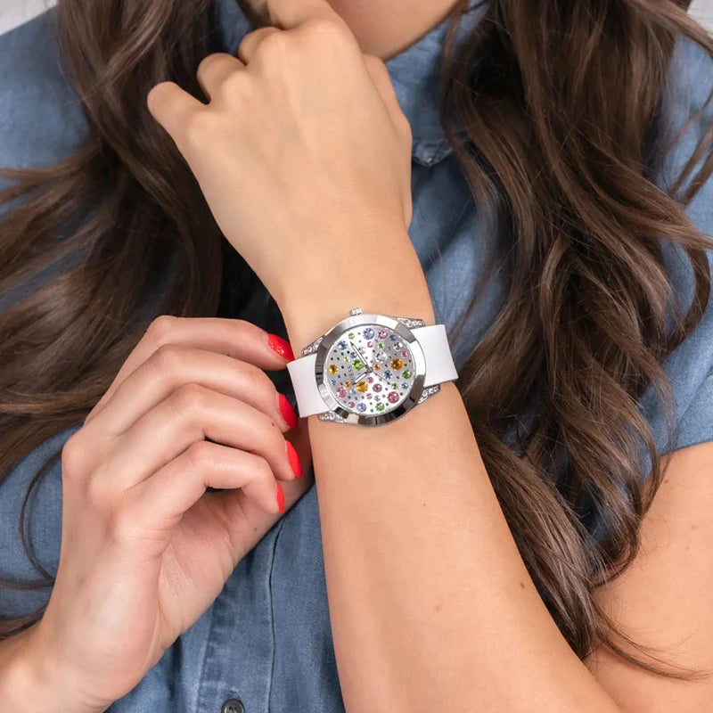 Guess Lady Frontier Silver-Tone Multi-Color | Model U1059L1
