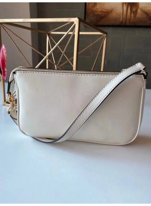 Coach Nolita 19 Leather Wristlet Handbag with Daisy Embroidery – White #38