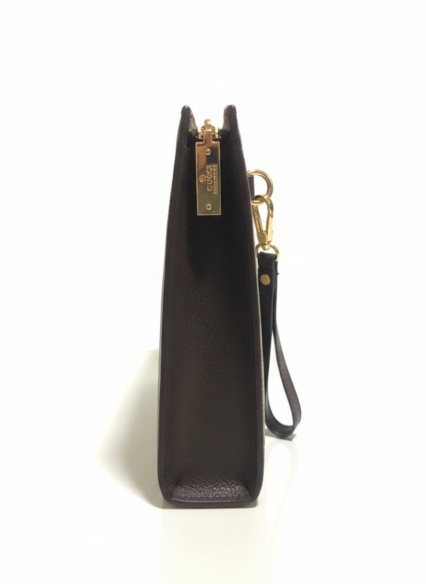 GUCCI GG Supreme Canvas Wristlet Pouch – Classic Monogram #1