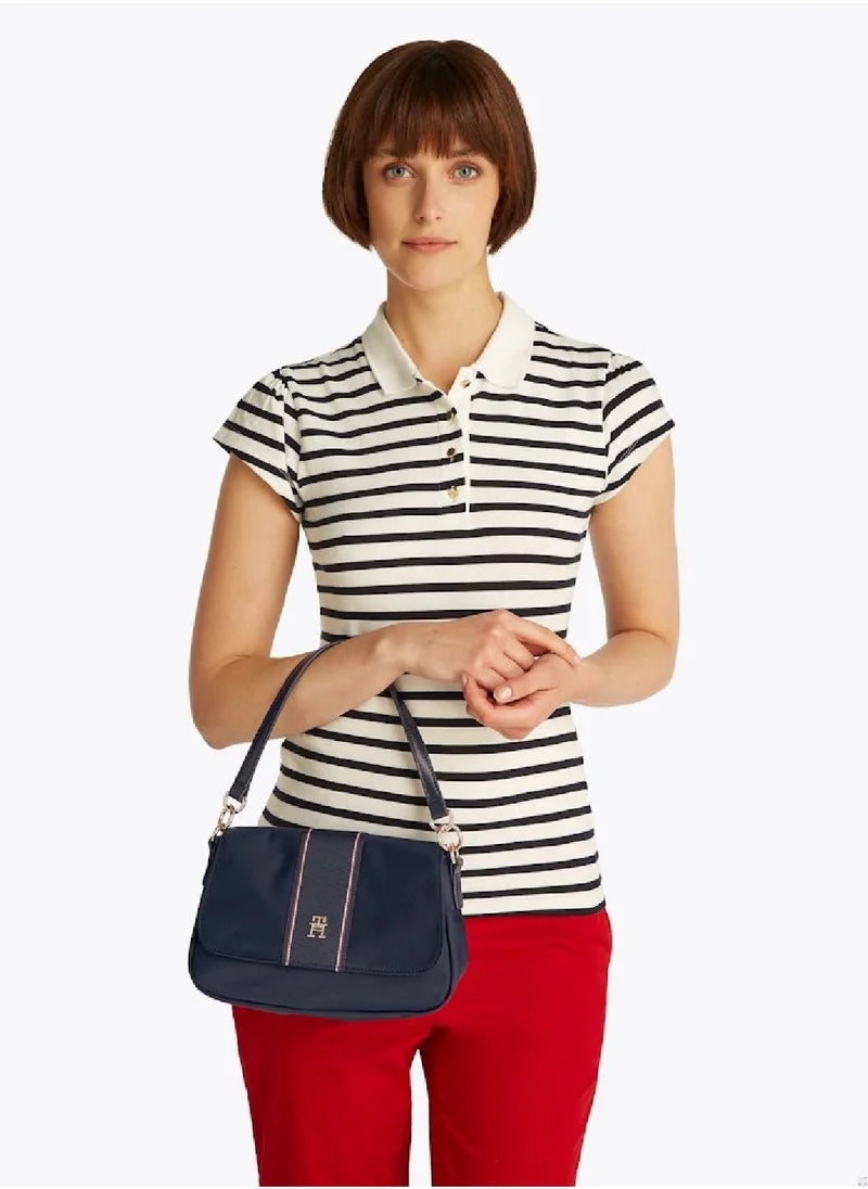 Tommy Hilfiger Signature Stripe Shoulder Bag – Classic Navy Blue, Versatile Dual-Strap Design #5