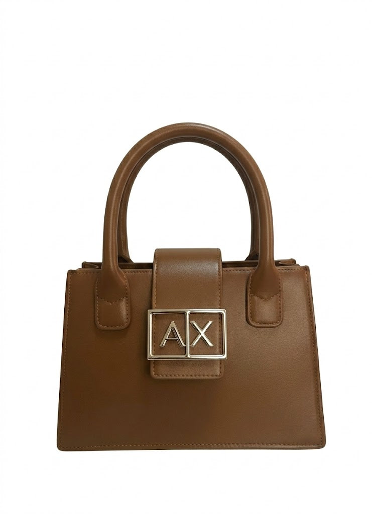 A|X X Armani Exchange Structured Satchel – Bold Metallic Logo, Premium Multi #2
