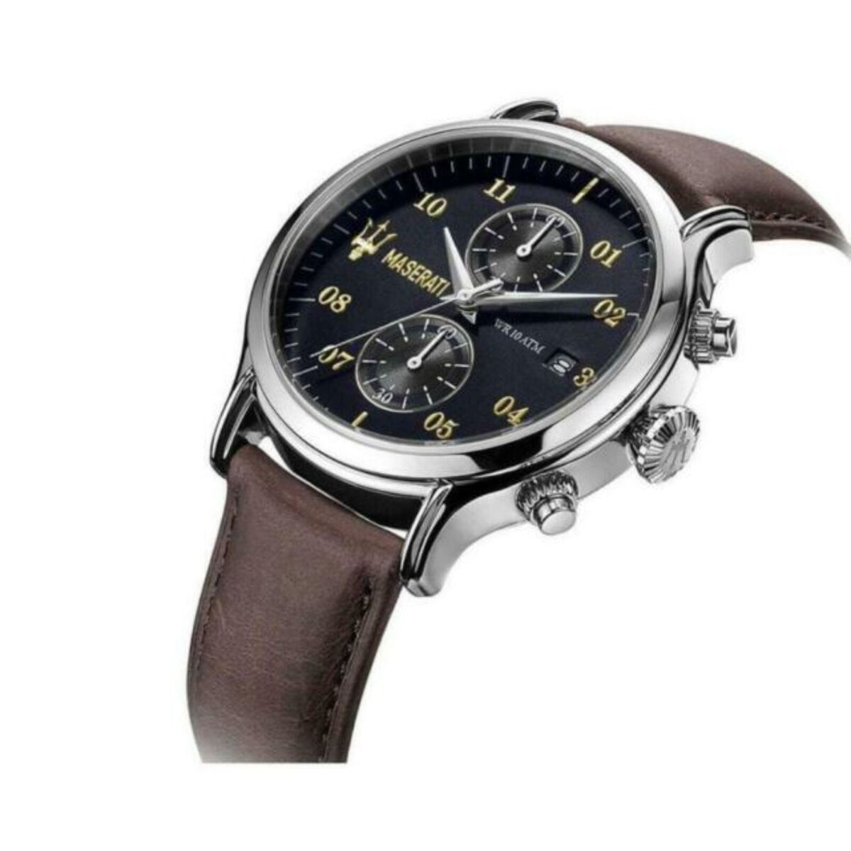 Maserati Epoca Men’s Watch R8871618001 – Blue Dial with Brown Leather Strap
