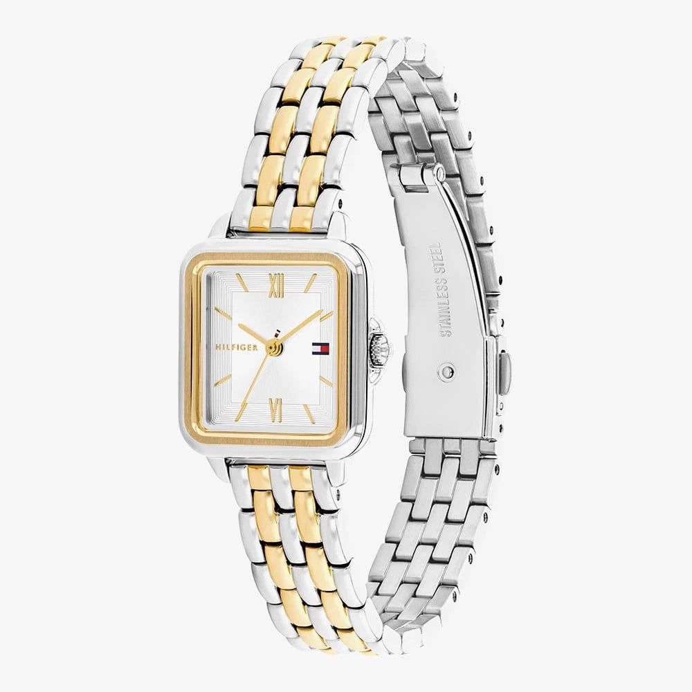Tommy Hilfiger 1782861 Women’s Watch – Mia Two-Tone Stainless Steel Square Dial 24mm
