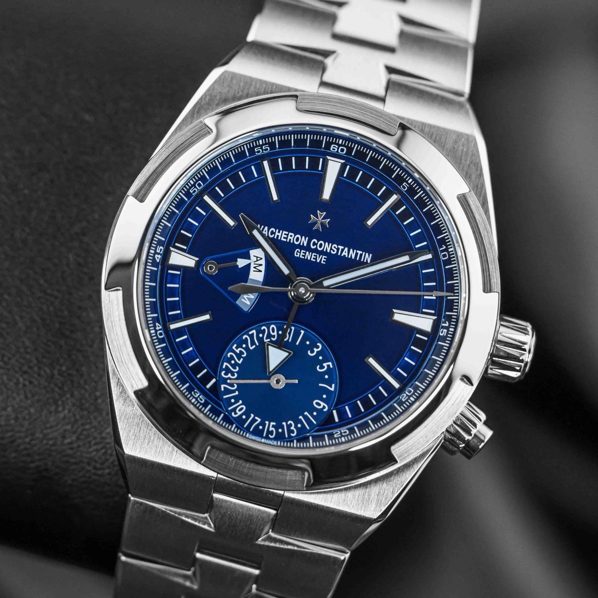 Vacheron Constantin Overseas Dual Time Automatic Watch – Blue Dial, Stainless Steel Case and Bracelet
