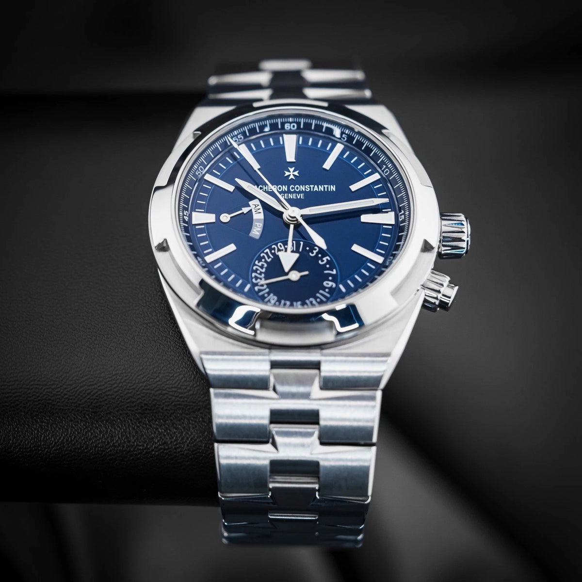 Vacheron Constantin Overseas Dual Time Automatic Watch – Blue Dial, Stainless Steel Case and Bracelet