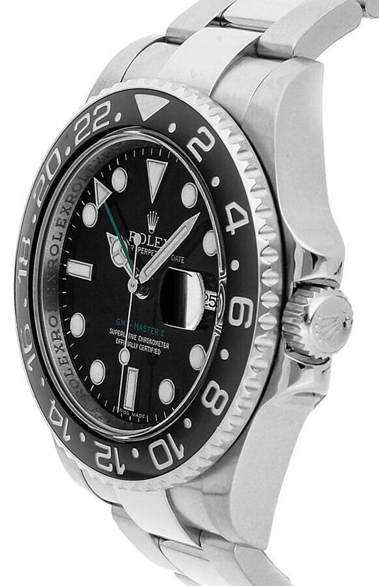 Rolex GMT-Master Watch For Men - Silver & Black