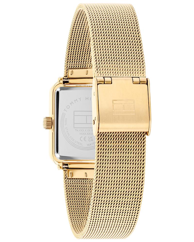 Tommy Hilfiger Women’s Gold Stainless Steel Mesh Watch – Green Dial, Crystal Accents (1782791)