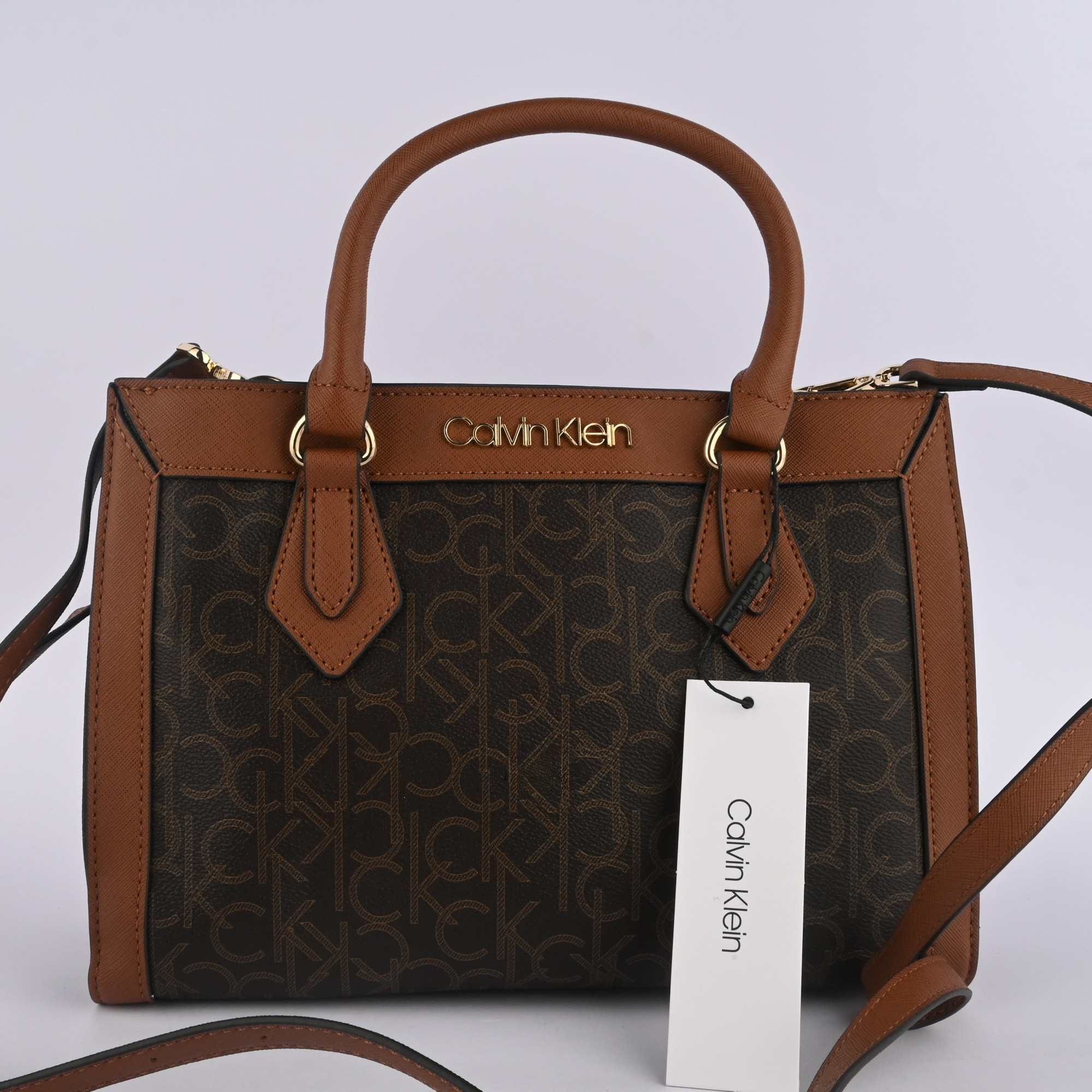 CK Brown Monogram Leather For Women #13