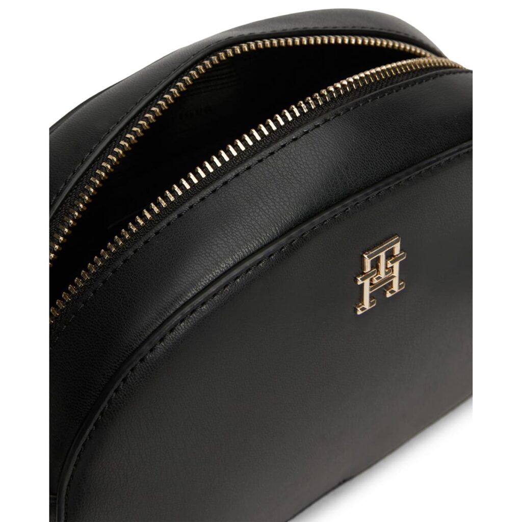 Tommy Hilfiger Women’s Black Crossbody Bag – Leather Compact Everyday Style (AW0AW16679)#60