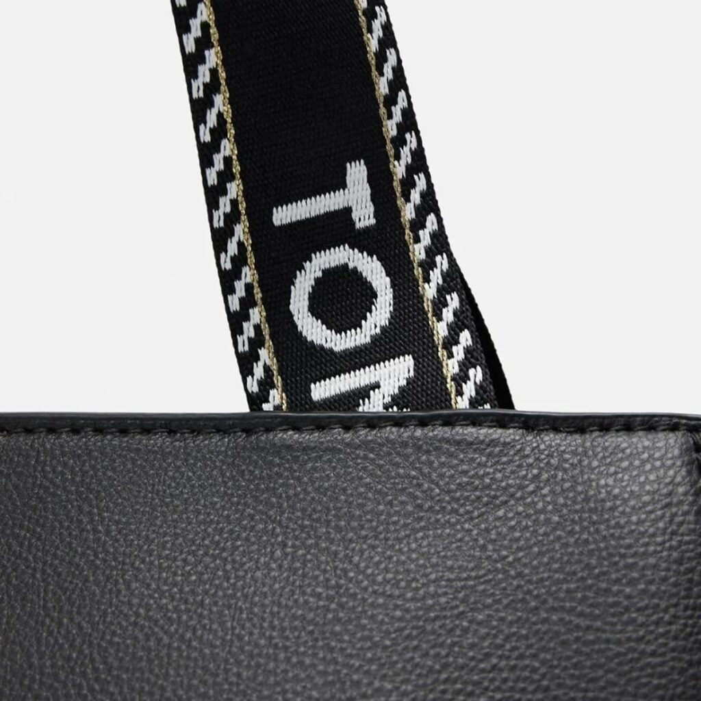 Tommy Hilfiger Women’s Handbag AW0AW14469 BDS – Black Leather Elegant Everyday Tote Bag#64