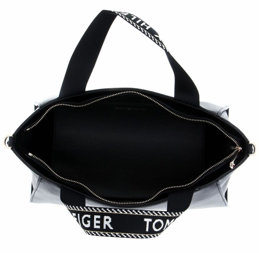 Tommy Hilfiger Women’s Handbag AW0AW14469 BDS – Black Leather Elegant Everyday Tote Bag#64