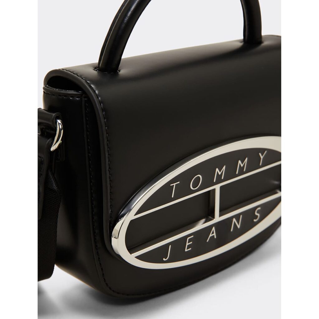 Tommy Hilfiger Women’s Black Leather Handbag AW0AW15811 BDS – Elegant Envelope Flap Design#66