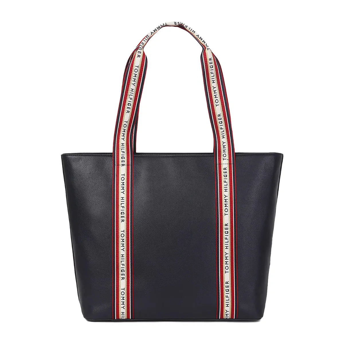 Tommy Hilfiger Women’s Black Tote Bag – Luxury Edition with Signature Striped Handles#65