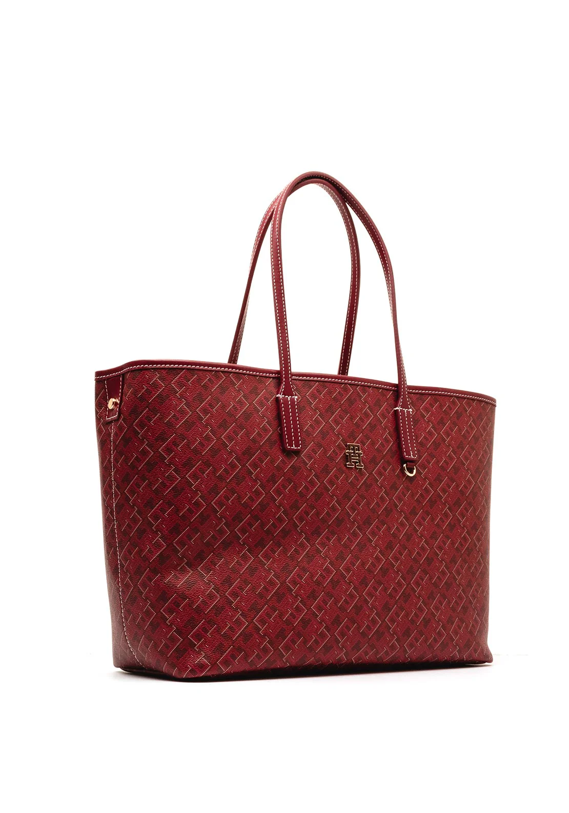 Tommy Hilfiger Monoplay Removable Laptop Pouch Handbag Burgundy TB75 #26