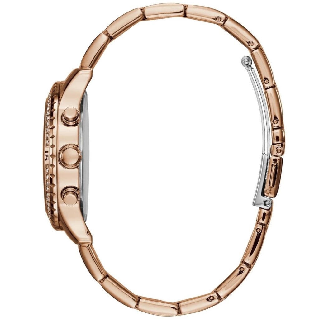 Guess Confetti Women’s Watch – Model W0774L3 | Two-Tone Dial with Elegant Rose Gold Stainless Steel Design