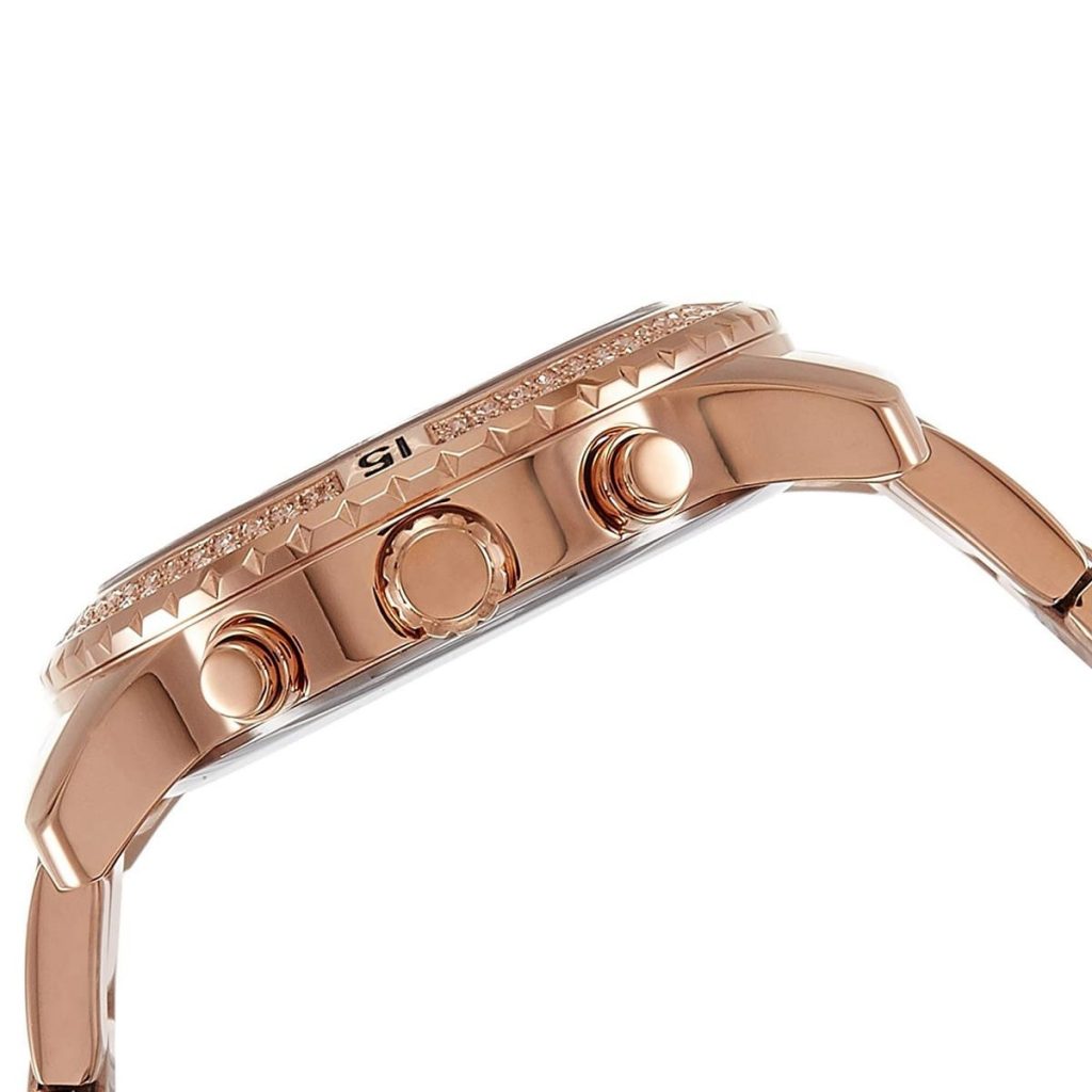 Guess Confetti Women’s Watch – Model W0774L3 | Two-Tone Dial with Elegant Rose Gold Stainless Steel Design