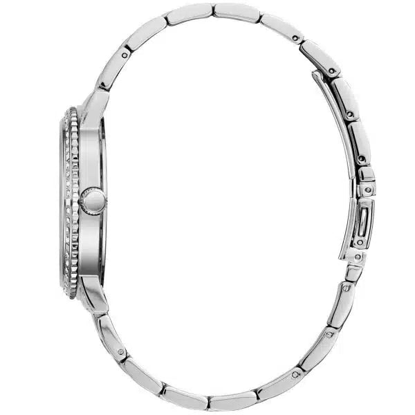 Guess W1006L1 Constellation Women's Watch – Blue Dial, Silver Stainless Steel Strap, 38mm Quartz Analog
